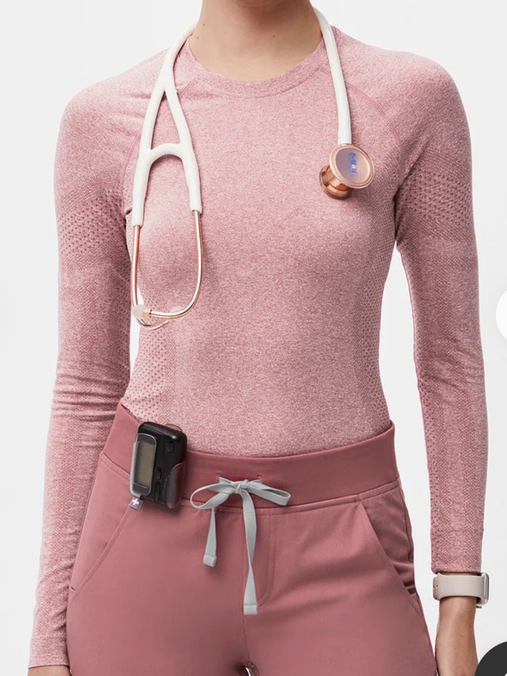 Figs mauve Salta Seamless Long-Sleeve Underscrub 11